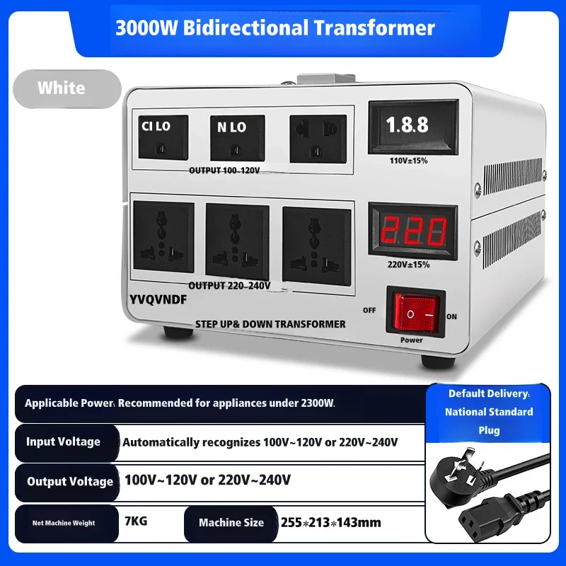 Jiajia Shun Bidirectional Automatic Voltage Transformer 220V/110V Converter - Image 11