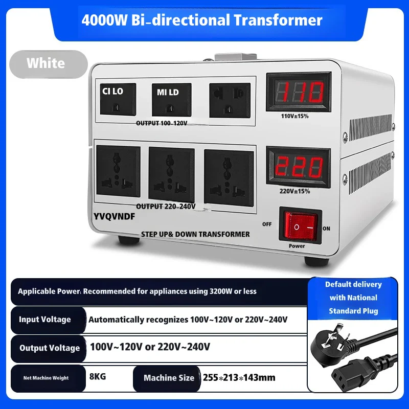 Jiajia Shun Bidirectional Automatic Voltage Transformer 220V/110V Converter - Image 13