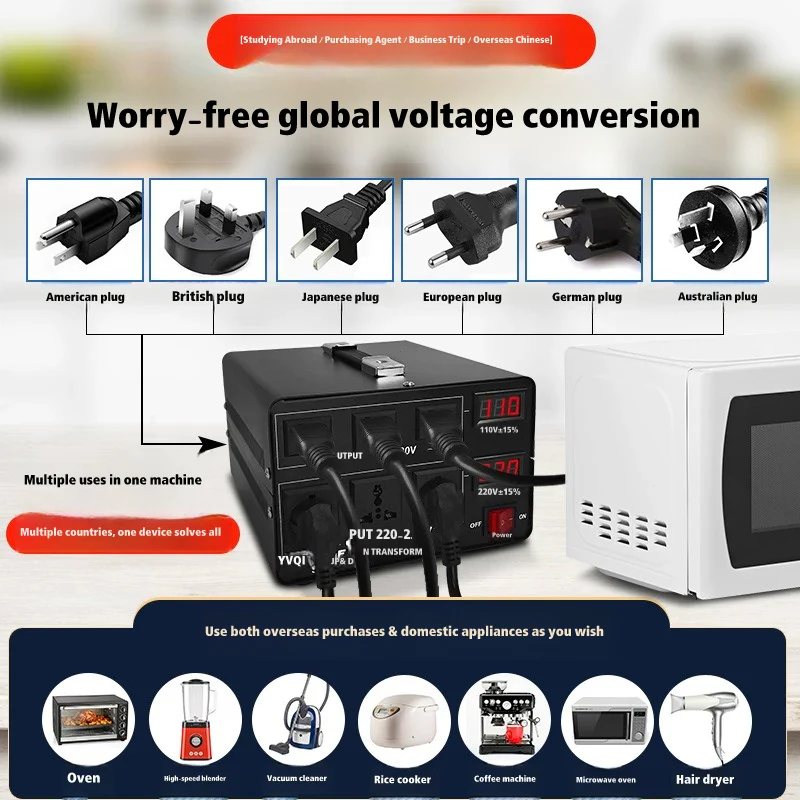 Jiajia Shun Bidirectional Automatic Voltage Transformer 220V/110V Converter - Image 19