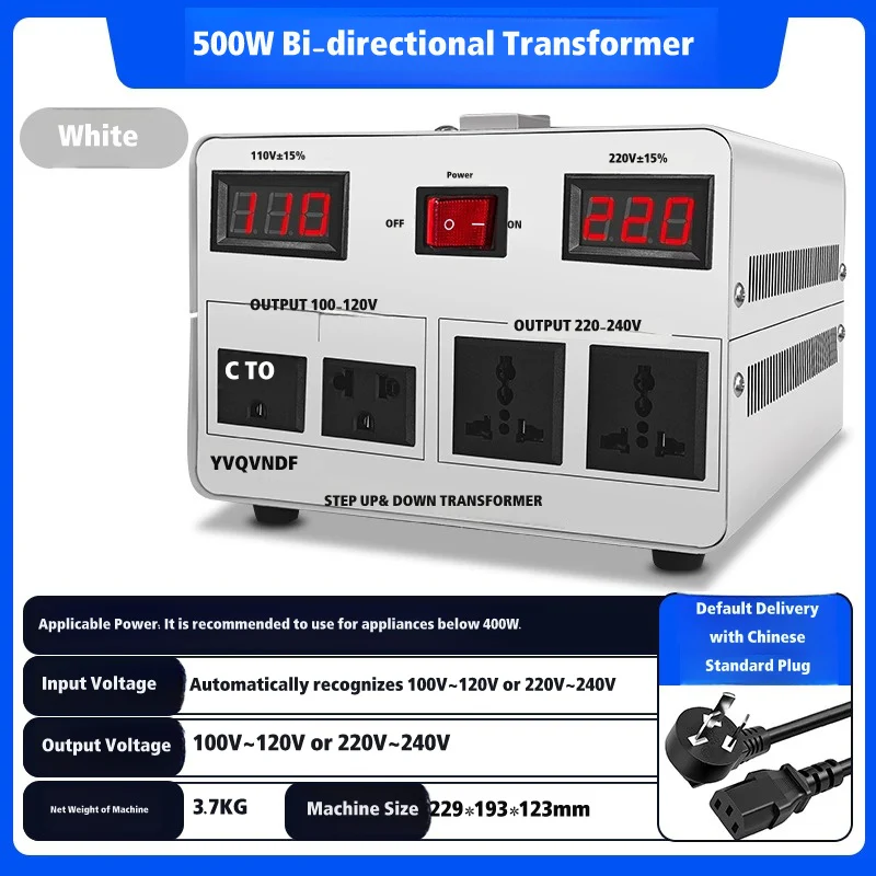 Jiajia Shun Bidirectional Automatic Voltage Transformer 220V/110V Converter - Image 5