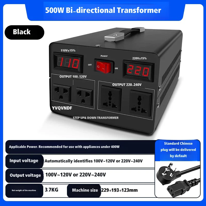 Jiajia Shun Bidirectional Automatic Voltage Transformer 220V/110V Converter - Image 6