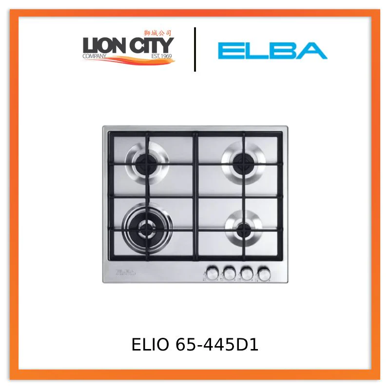 Elba ELIO 65-445 D1 60cm 4 burners Built-in Gas Hob ELIO 65-445D1