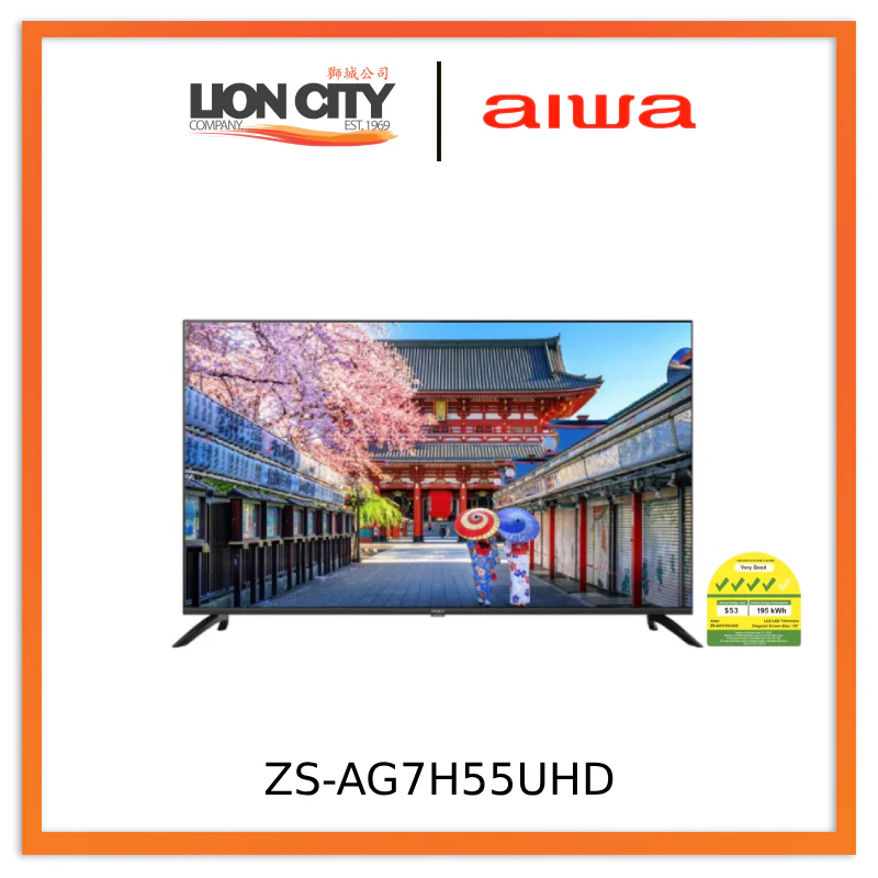 Aiwa ZS-AG7H55UHD 55″ | 4K HDR | Android 11 Smart TV | Frameless TV | Ticks 4 | Z Series