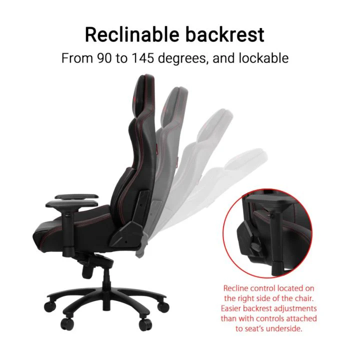 ASUS ROG Chariot X Core Gaming Chair Premium PU-Black 90GC01L0-MSG070 - Image 2
