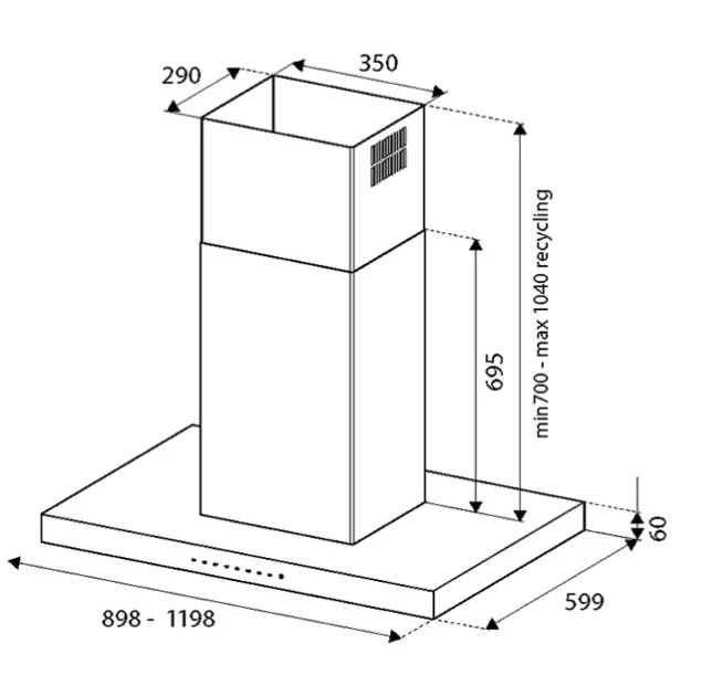 Bertazzoni Cooker Hood Professional KTI120P1AXT Island 120 Cm Stainless Steel - Image 3