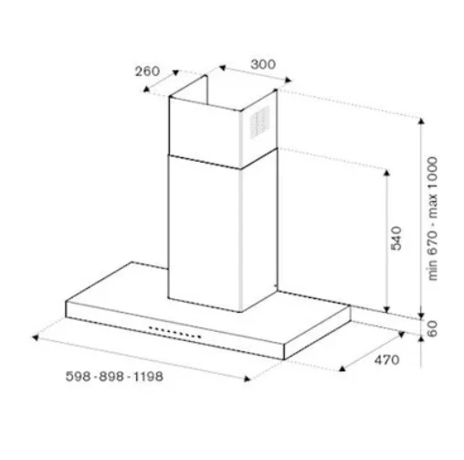 Bertazzoni KT120PRO1XA 120cm Stainless Steel Wall Mounted Hood - Image 3