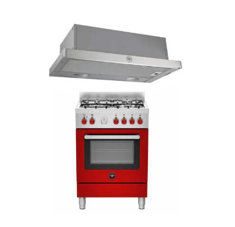 Bertazzoni La Germania RI64C61BX/XR/XB Free Standing Cooker Bundle + K60TELXA Telescopic Hood - Image 4