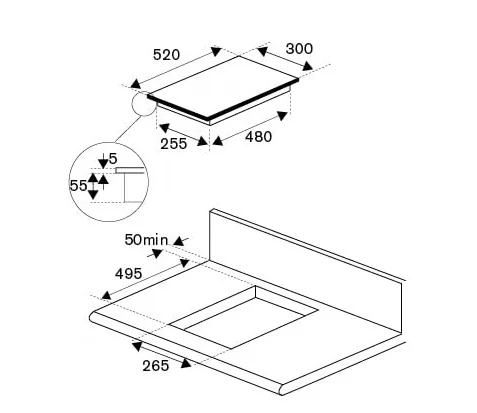 Bertazzoni P302I23NV 30 cm induction hob, 2 induction zones - Image 3