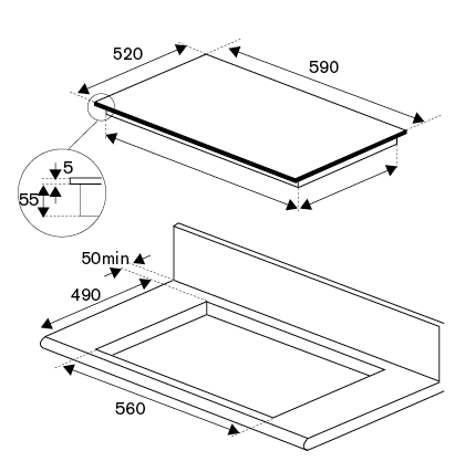 Bertazzoni P603I30NV 60cm Built-in Induction Hob - Image 3