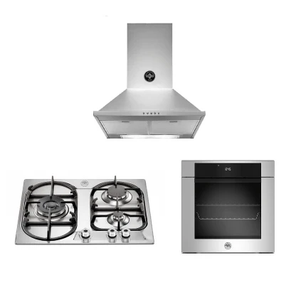 Bertazzoni P6501PROXE 60cm 3-Burner Gas Hob + F6011MODELX/LN 11 Function Oven + KPL60PLAG1XA Hood - Image 2