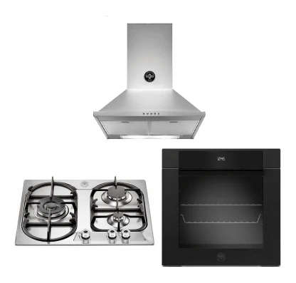 Bertazzoni P6501PROXE 60cm 3-Burner Gas Hob + F6011MODELX/LN 11 Function Oven + KPL60PLAG1XA Hood - Image 4