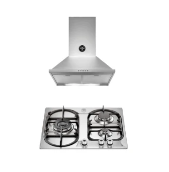 Bertazzoni P6501PROXE 60cm 3 Burner Gas + KPL60PLAG1XA Hood Bundle - Image 2
