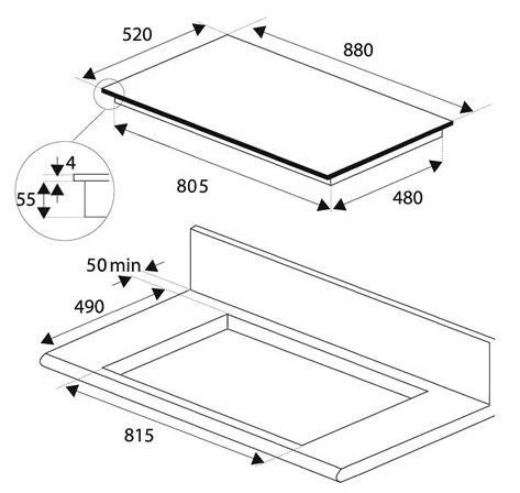 Bertazzoni P885IC2G5NE 88 cm induction hob - Image 3