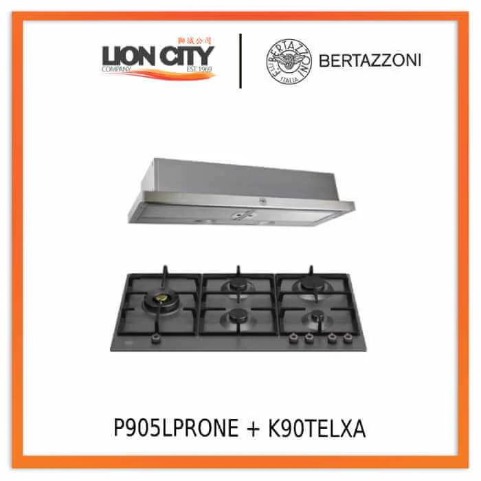 Bertazzoni P905LPRONE 90cm Gas Hob + K90TELXA Telescopic Hood