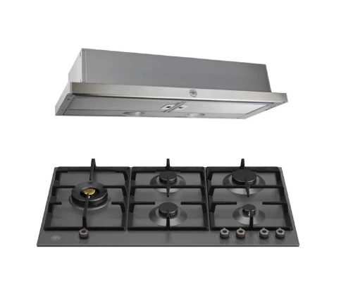 Bertazzoni P905LPRONE 90cm Gas Hob + K90TELXA Telescopic Hood - Image 2