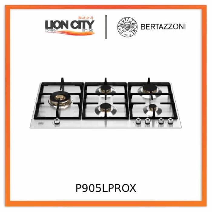 Bertazzoni P905LPROX 90cm Built-in Gas Hob with lateral dual wok