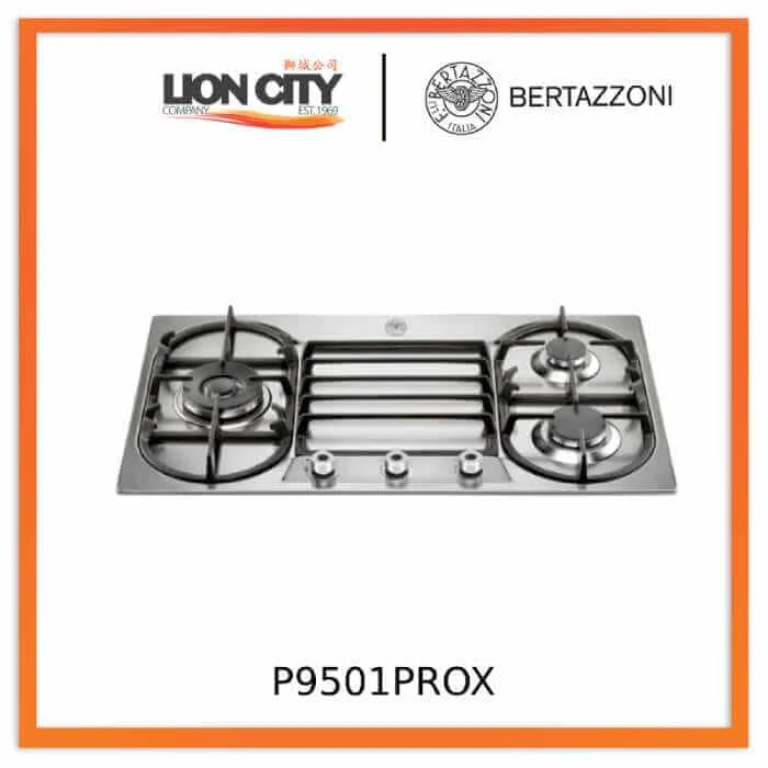 Bertazzoni P9501PROX 90 cm 3 Aluminium Burners, Dual Wok Hob
