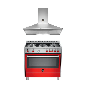 Bertazzoni RIS95C61LBX/XR/XW/XB 90 cm 5-burner Range Cooker Electric Oven + KPL90PLAG1XA 90 Wallmount Canopy Hood - Image 4