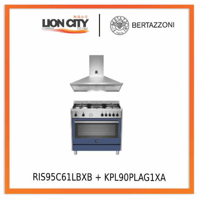 Bertazzoni RIS95C61LBX/XR/XW/XB 90 cm 5-burner Range Cooker Electric Oven + KPL90PLAG1XA 90 Wallmount Canopy Hood - Image 7