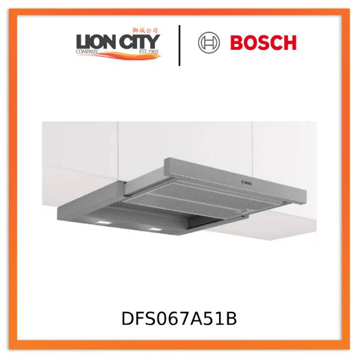 Bosch DFS067A51B Series 4 Telescopic cooker hood 60 cm Silver metallic