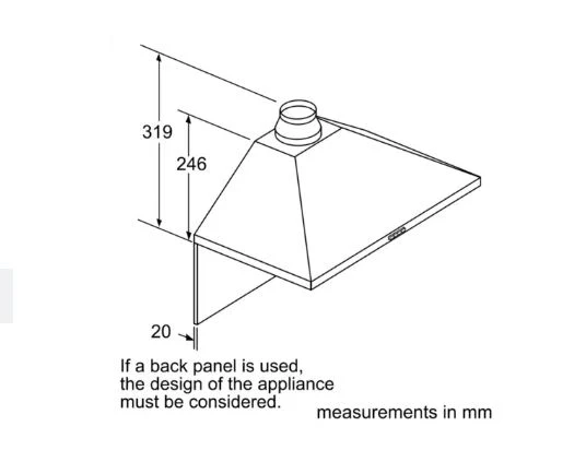 Bosch DWP96BC50B Series 2 Wall-mounted cooker hood 90 cm + PBD7232SG Gas hob 78 cm Tempered glass, Black - Image 6