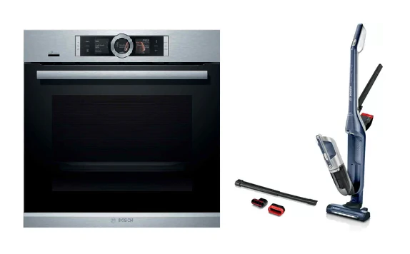 Bosch HBG6764S6B Built in Oven (71L) + Bosch BBH3K2800 Handstick Vacuum - Image 2