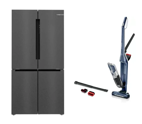 Bosch KFN96AXEA 605L French Door Bottom Freezer + Bosch BBH3K2800 Handstick Vacuum - Image 2