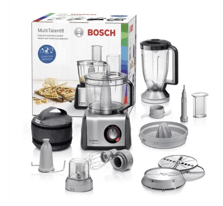 Bosch MC812M853G Food processor MultiTalent 8 1250 W Black, Brushed stainless steel - Image 4