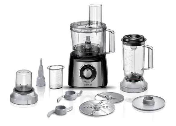 Bosch MCM3501MGB Food processor MultiTalent 3800 W Black, Brushed stainless steel - Image 2