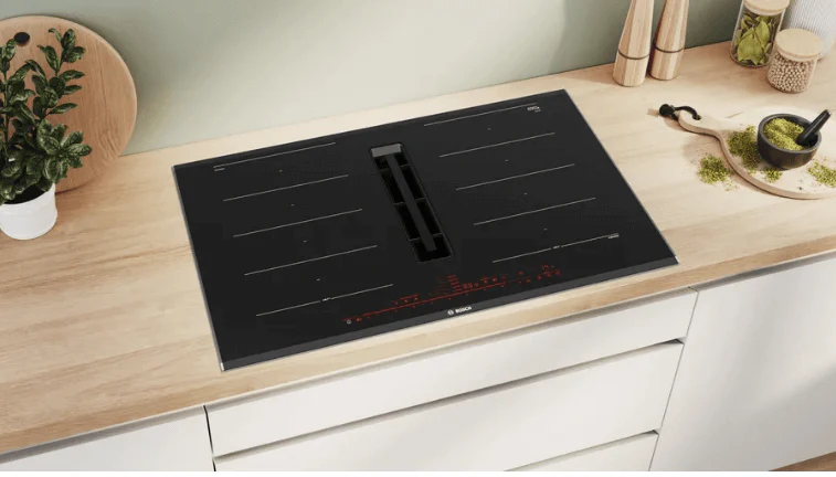Bosch PXX875D67E Series 8 Induction hob with integrated ventilation system 80 cm surface mount with frame - Image 3