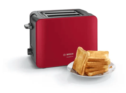 Bosch TAT6A114 Compact toaster ComfortLine Red - Image 4