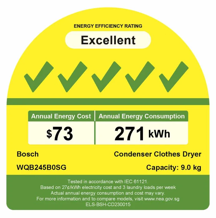 Bosch WQB245B0SG Heat Pump Dryer (8kg) - Image 8