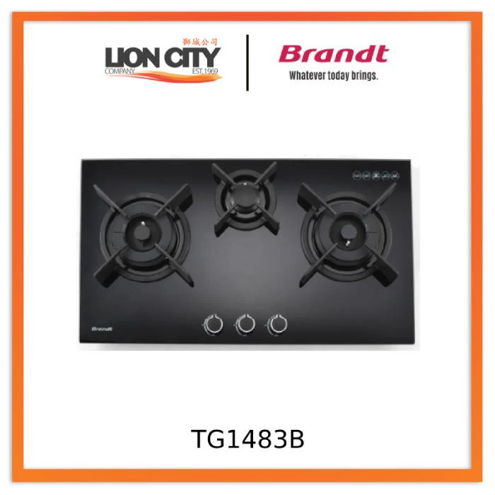 Brandt TG1483B 80cm 3 Burner Built-in Gas Hob