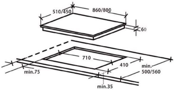Brandt TG1483B 80cm 3 Burner Built-in Gas Hob - Image 4