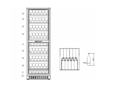 Brandt BFW171DBA Free Standing Wine Cellar - Image 3