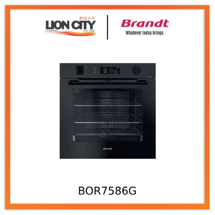 Brandt BOR7586G Built In Pyrolytic Oven - Dark Grey