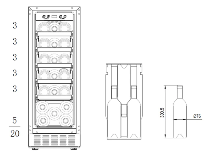 Brandt BUW20BA Built Under Wine Cellar - Image 3