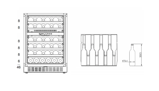 Brandt BUW46DBA Built Under Wine Cellar - Image 3