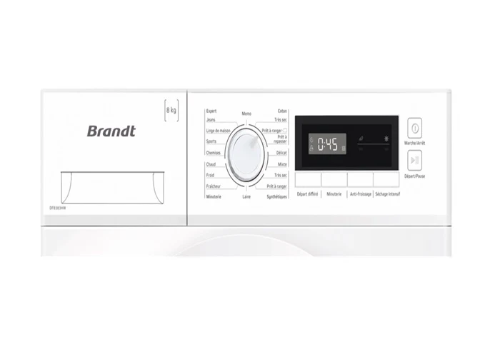 Brandt DFB383HWA 8kg Heat Pump Condenser Dryer - Image 3