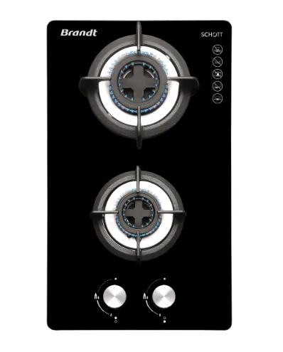 Brandt TG2232BBL Battery/electric Ignition Gas Hob (30cm)(Black)(CYLINDER GAS/LPG ONLY) - Image 2