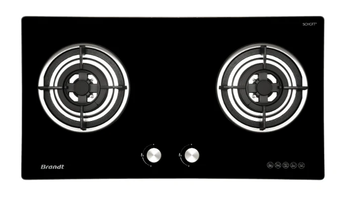 Brandt TG2282BBP Battery Ignition 2-Burner Built-In Gas Hob - Image 2