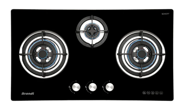 Brandt TG2283BEP 3 Burner Gas Hob - Image 3