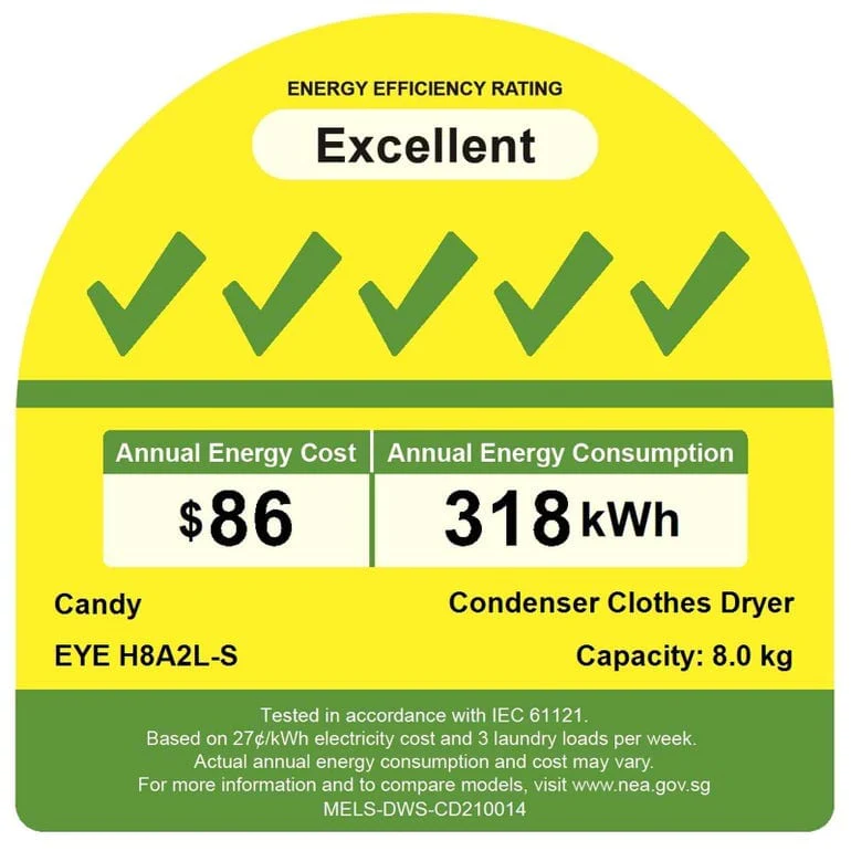 Candy EYE H8A2L-S 8kg Heat Pump Dryer - Image 5