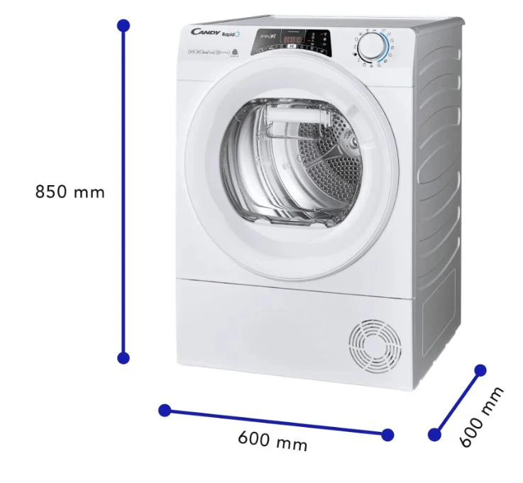 Candy ROE H10A2TCEX-S 10kg Rapido Heat Pump Dryer - Image 4