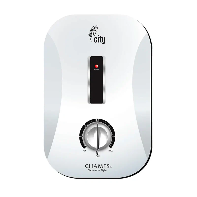 Champs City White Electric Instant Water Heater With Shower Set - Image 2