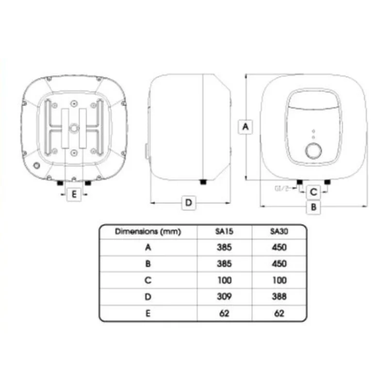Champs SA30 30 Litres Storage Water Heater - Image 2