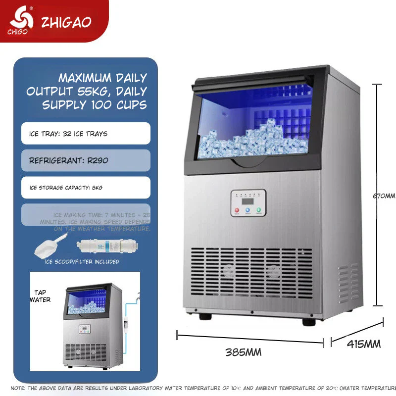Chigo Commercial Automatic Square Ice Maker Machine for Coffee Tea Shops "Contact for Price" - Image 13