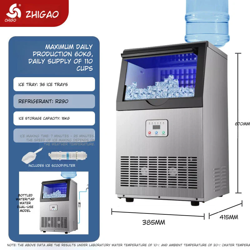 Chigo Commercial Automatic Square Ice Maker Machine for Coffee Tea Shops "Contact for Price" - Image 7