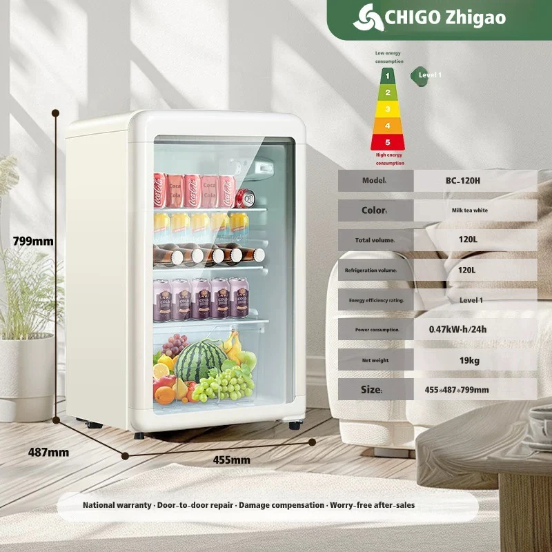 Chigo Ice Bar Compact Beverage Chiller with Transparent Glass Door - Image 18