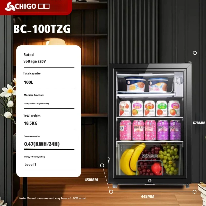 Chigo Ice Bar Compact Beverage Chiller with Transparent Glass Door - Image 27
